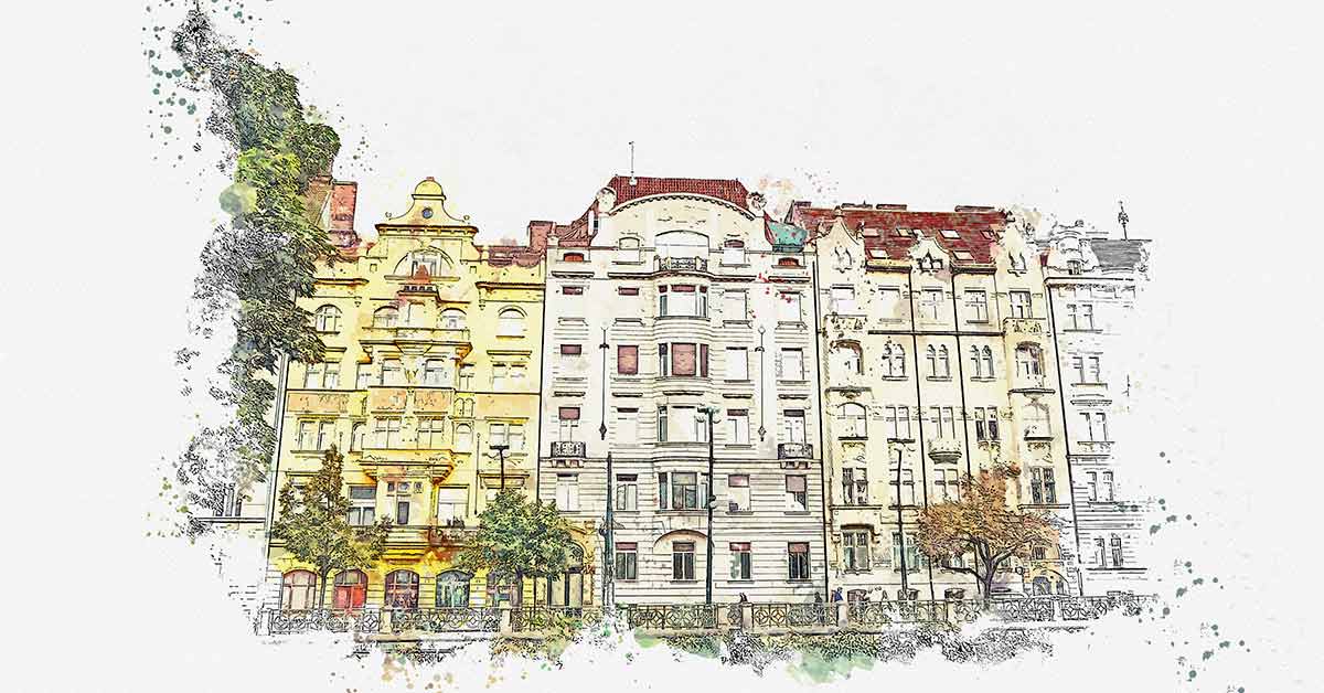 Mehrfamilienhäuser in einer deutschen Stadt | Immobilienverwaltung